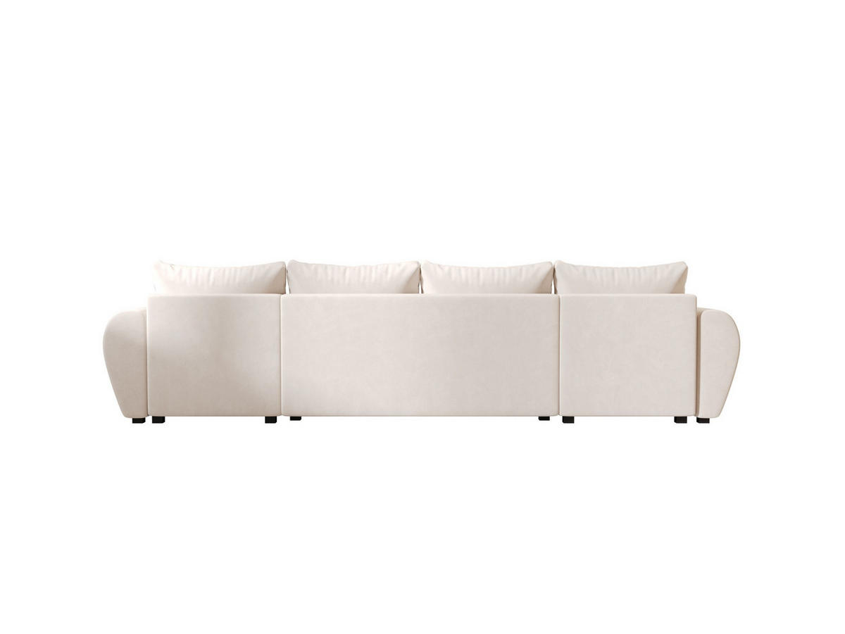 WOHNLANDSCHAFT MOLISA U Itaka 16 mit Schlaffunktion - Beige, Textil (303/82/208cm) - Bedante