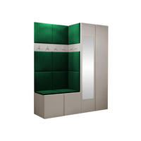 GARDEROBEN-SET Orion XII - Kaschmir/Grün, Holzwerkstoff/Kunststoff (158/186/46cm) - MIRJAN24