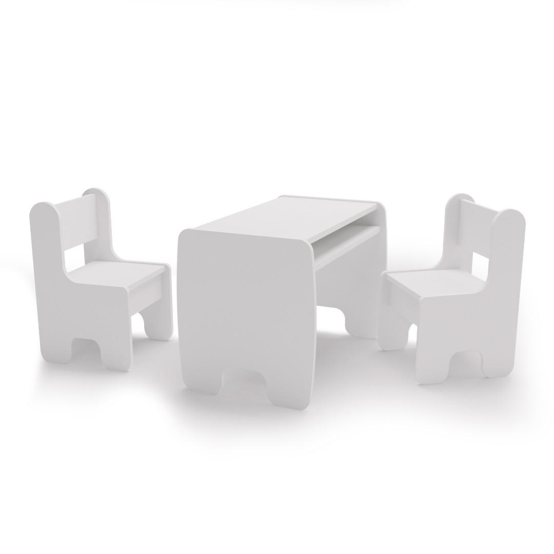KINDERSITZGRUPPE Miki - Weiß, Holzwerkstoff (70/55/40cm) - RAUMHIRSCH FURNITURE
