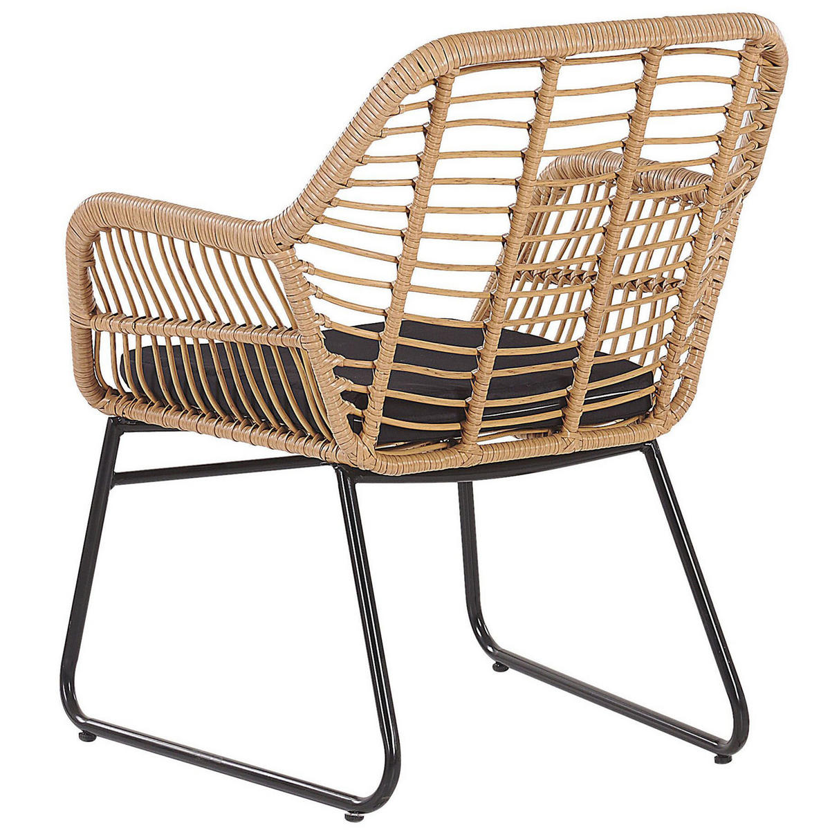 LOUNGE-SET 4-sitzer Rattan Beige Minori - Beige, Kunststoff - Beliani