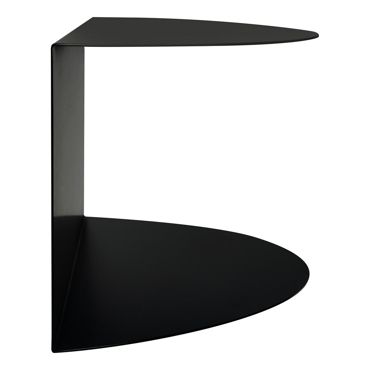 WANDBOARD - Halbrund - Eisen - Schwarz, Metall (60/20/20cm) - home24