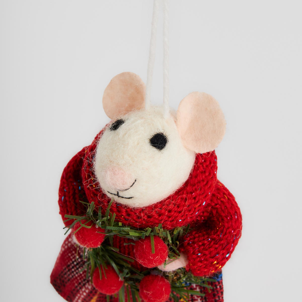 WANDDEKORATION Ladymousi, Rot, 7x8x12 cm, Dekorative Weihnachtsdeko - Rot, Textil (8/7/12cm) - home&you