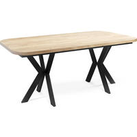 ESSTISCH Olivia ausziehbar rechteckig, Craft Eiche 200-280/100/76 - Eiche Wotan/Schwarz, Holzwerkstoff/Metall (100/280/76cm) - WFL GROUP