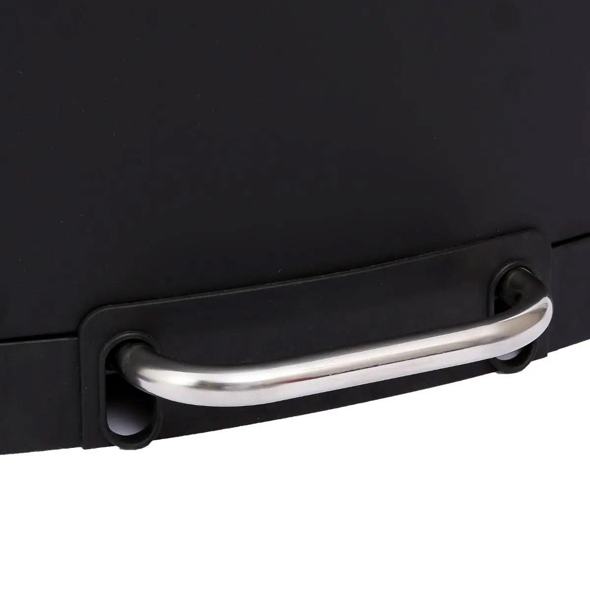 MÜLLKORB mit Deckelöffnungsfuß 32/34/61 cm - Schwarz, Kunststoff (34/61/32cm) - 5five Simply Smart