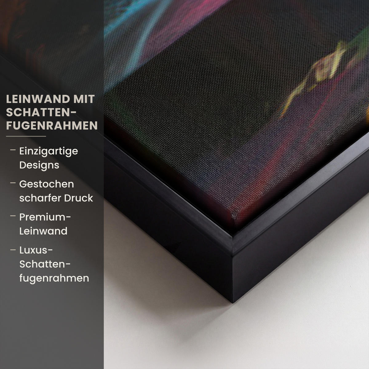 LEINWAND Bilder mit Rahmen - Treppe - Graffiti - Farben - Kunst - 150x100 - Multicolor, Textil (150/100cm) - MuchoWow