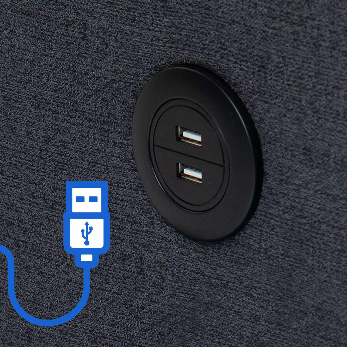 SESSEL Stoff dunkelgrau - Dunkelgrau/Schwarz, Textil/Metall (84/104/95cm) - CLP