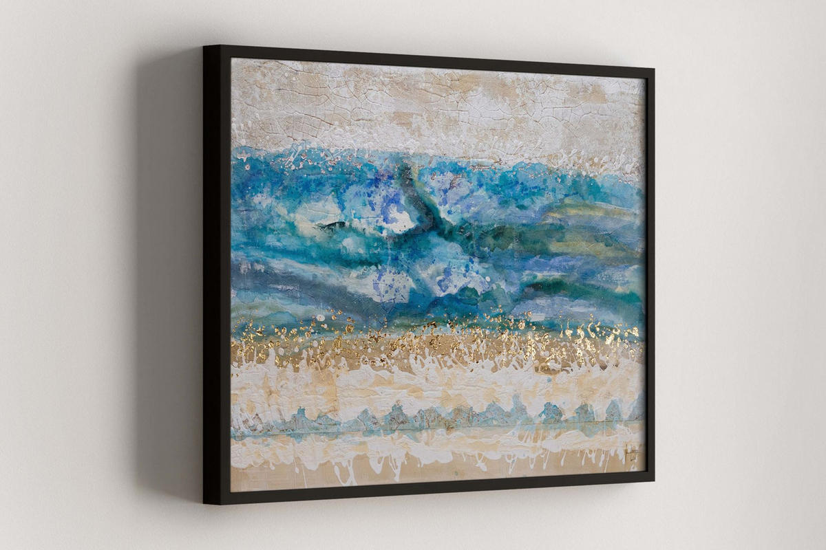 ÖLGEMÄLDE 100/75 cm - Blau/Beige, Holz/Textil (2.47/75cm) - KUNSTLOFT