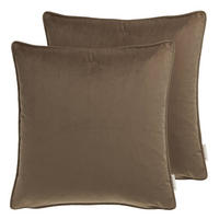 ZIERKISSENHÜLLE VELVET SIGNATURE - Braun, Textil (45/45cm) - Tom Tailor
