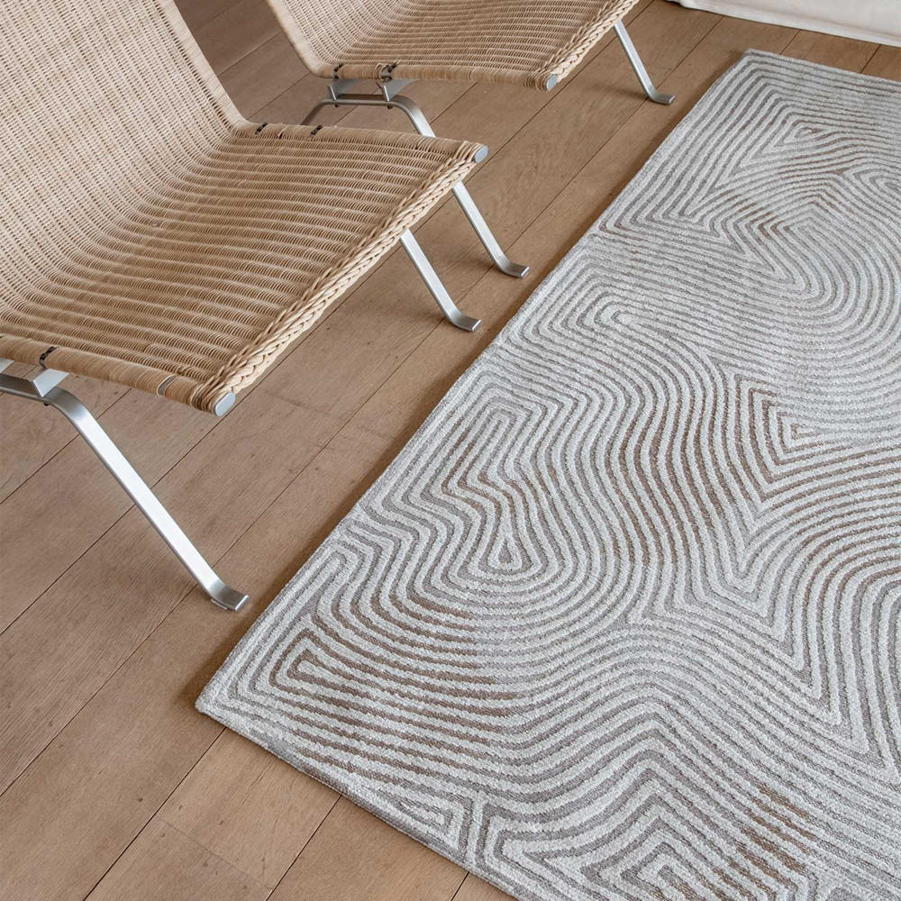 TEPPICH Oyster White Meditation 80/250 cm - Grau, Textil (80/250cm) - Louis De Poortere