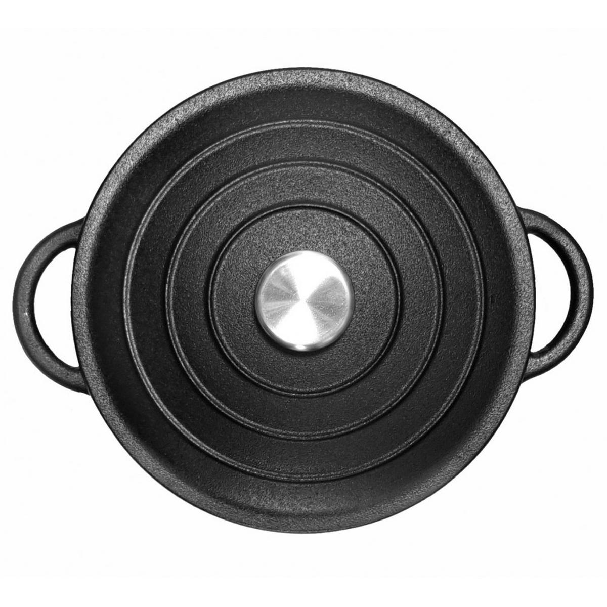 TOPF Schwarz 24/24/9 cm KS2552 - Schwarz, Metall (24cm) - Krisberg 