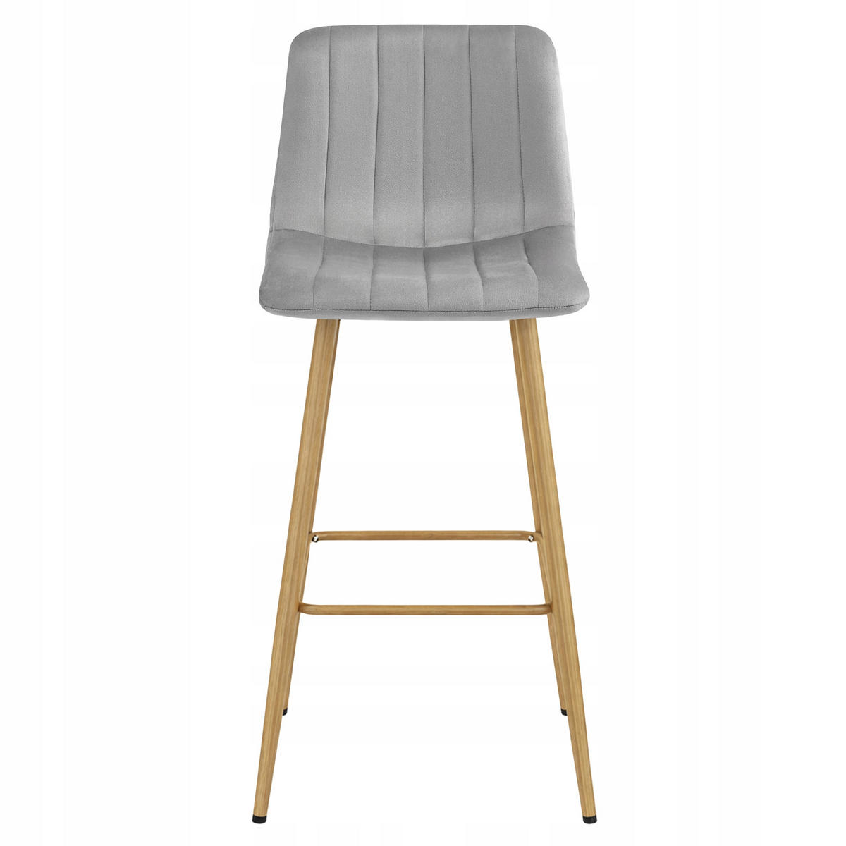 BARHOCKER 2 Stück Hellgrau 43x49 cm POZZA Ergonomisches Sitzkissen - Hellgrau/Grau, Metall (43/56/49cm)