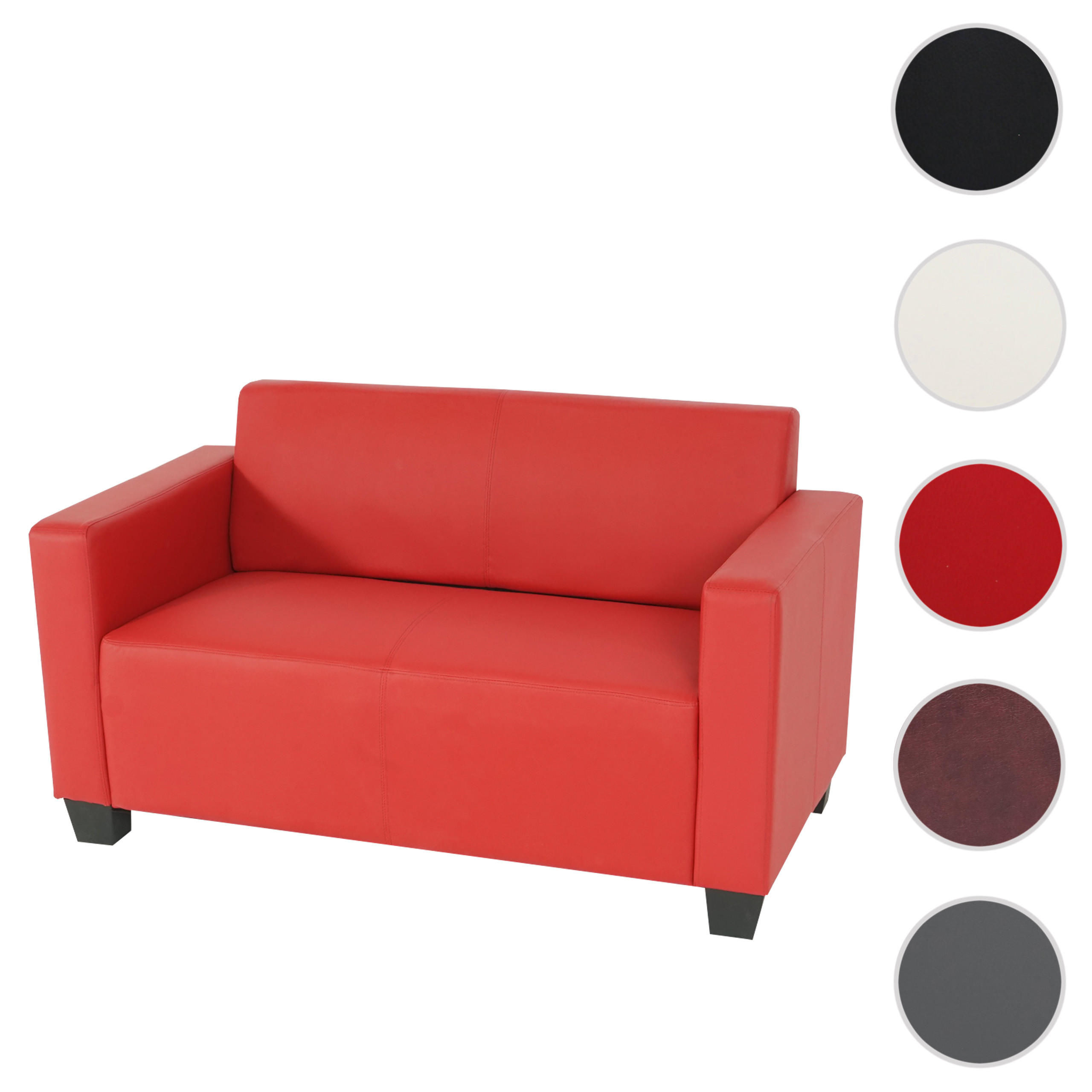 2-SITZER-SOFA Rot - Rot, Textil (136/76/72cm) - MCW