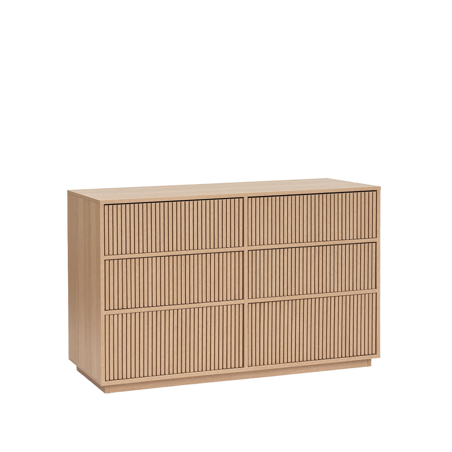 SCHUBLADENKOMMODE DOPPELTE Saven Natürlich 120 cm x 77 cm - Naturfarben, Holzwerkstoff (120/77/40cm) - Klast Home