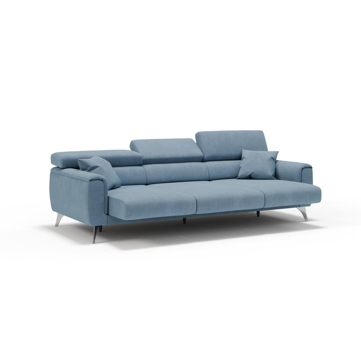 LINEARSOFA Caravaggio - Hellblau, Textil (244/73/102cm) - Divani.store