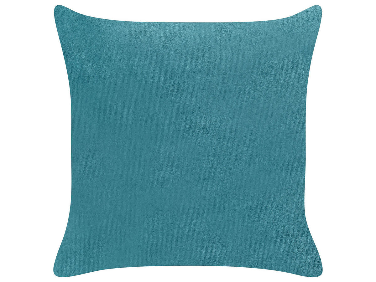 DEKOKISSEN 2er-Set Blaugrün 45/45 cm Yarrow - Türkis, Textil (45/45cm) - Beliani