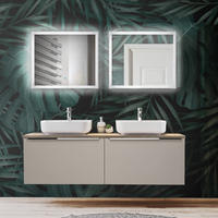 BADMÖBEL-SET 7-TLG. Puebla-56 - Beige, Holzwerkstoff (160/200/46cm) - Lomado