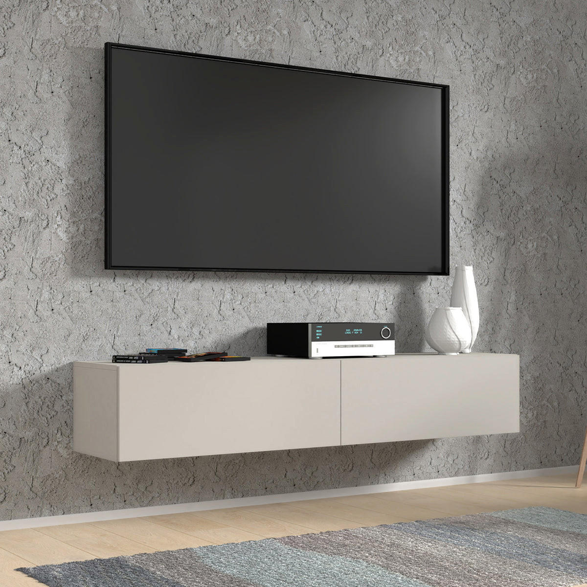 TV STOLÍK Bali Béžová - béžová, kompozitné drevo (160/30/40cm) - Petits-meubles