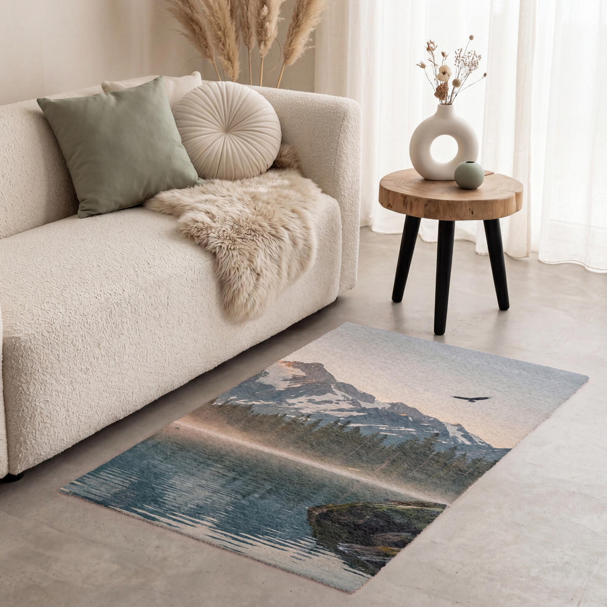 KOBERCE - Hory - Voda - Stromy - 80x120 cm - viacfarebná, textil/plast (80/0.4cm) - OnlyWow
