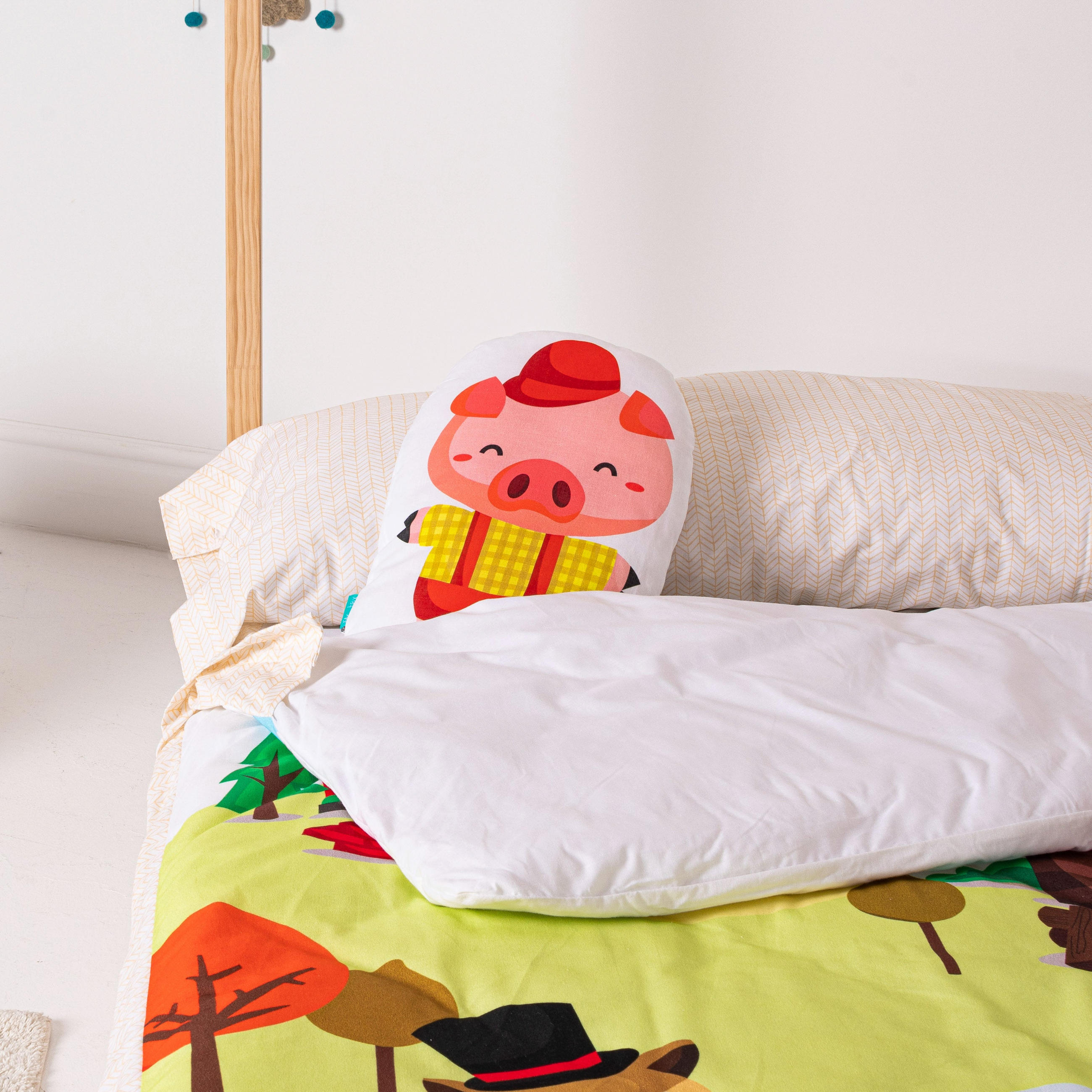 KISSEN piggys 40x30 cm mehrfarbig - Multicolor, Textil (40/30cm) - Happy Friday