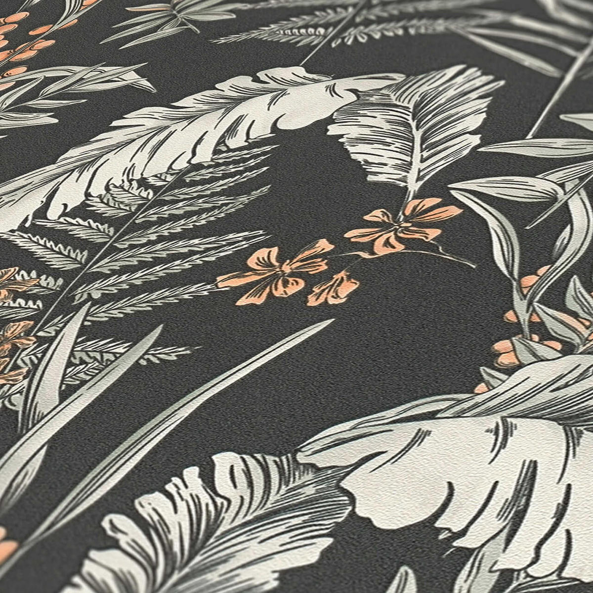 VLIESTAPETE Schwarz 53/1005 cm - Weiß, Textil (53/1cm) - KUNSTLOFT