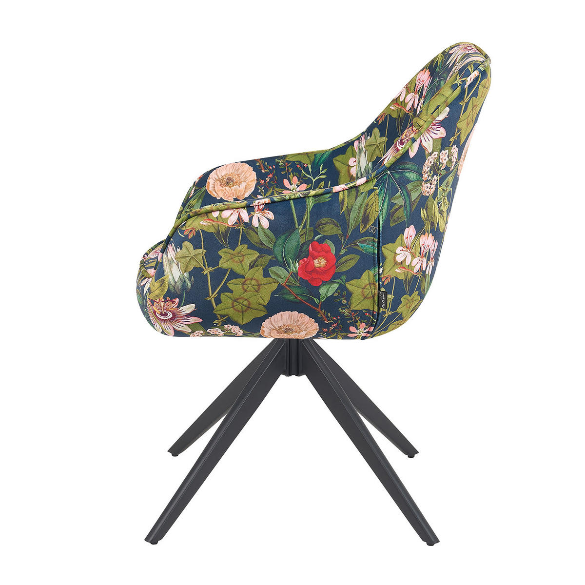 ARMLEHNSTUHL ARVIT - Multicolor/Schwarz, Textil/Metall (58/87/61cm) - B&D Home
