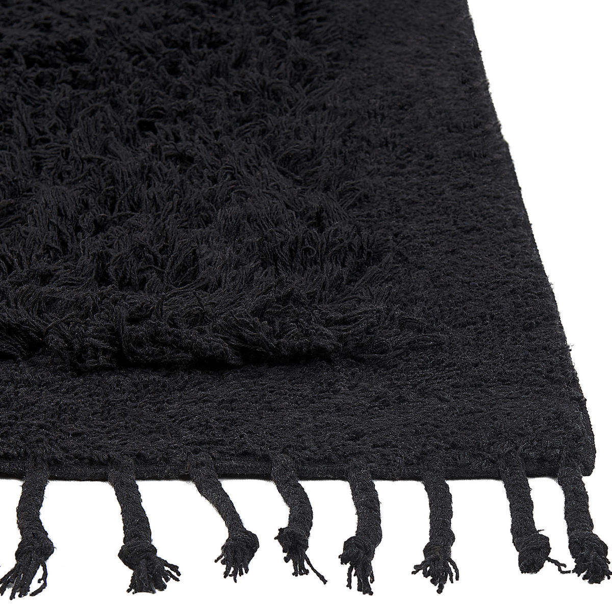 SHAGGY-TEPPICH Bitlis 200/140 cm - Schwarz, Textil (140/200cm) - Beliani