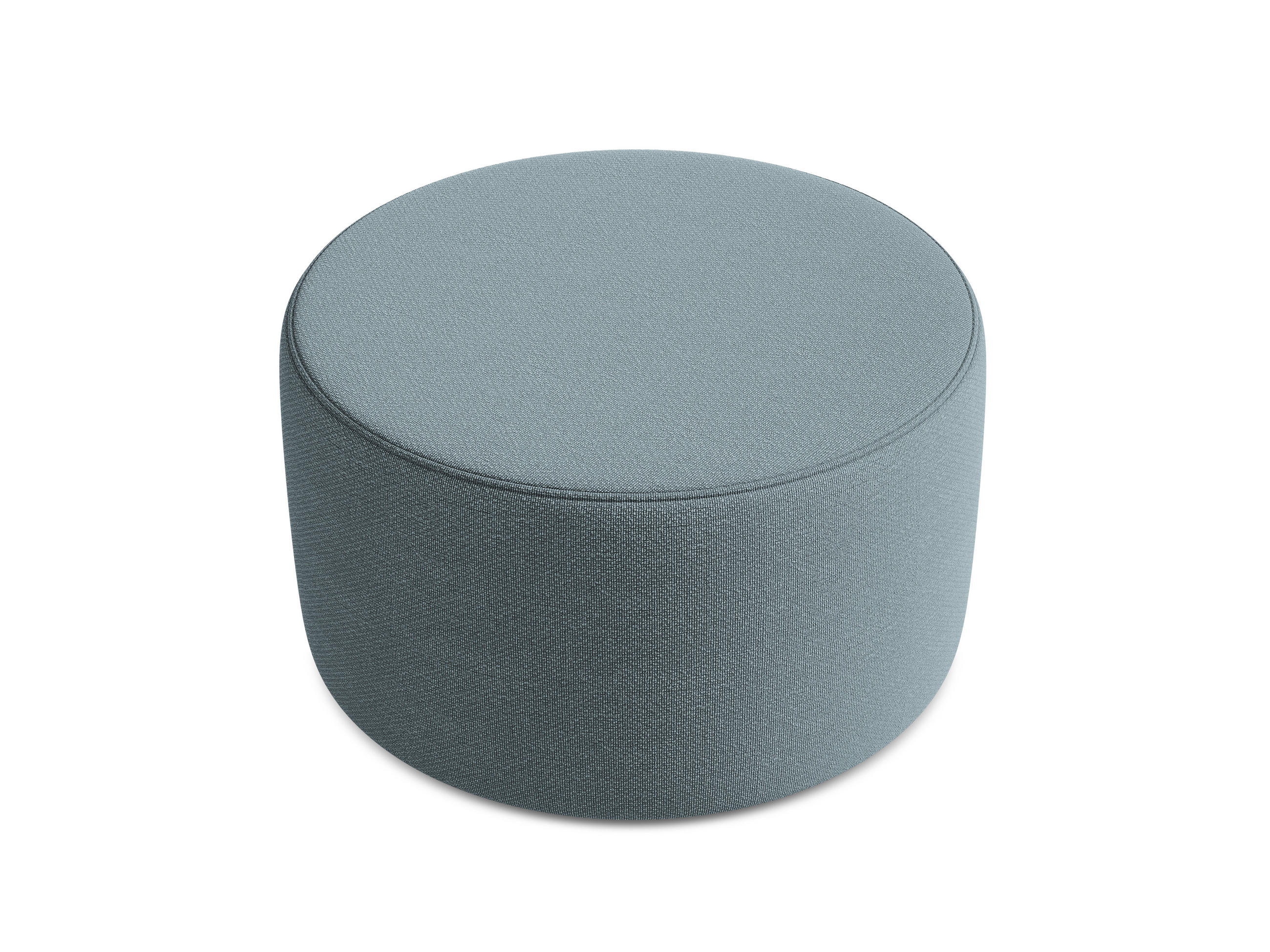 POUF Bouclé Stoff Blau - Blau/Blaugrau, Kunststoff/Textil (81/46/81cm) - Makamii