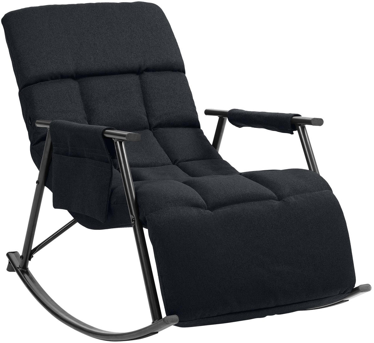 SCHAUKELSTUHL Stoff schwarz - Schwarz, Textil/Metall (61/66/100cm) - CLP