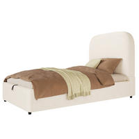 KINDERBETT 90/200 cm in Beige mit Bettkasten - Beige, Holzwerkstoff/Textil (90/200cm) - WISHDOR