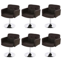 ESSZIMMERSTUHL Braun 6er-Set - Braun, Textil (60/80/55cm) - MCW