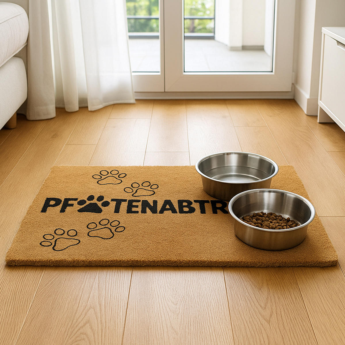 ROHOŽ - svetlohnedá, textil/plast (60/40cm) - Relaxdays