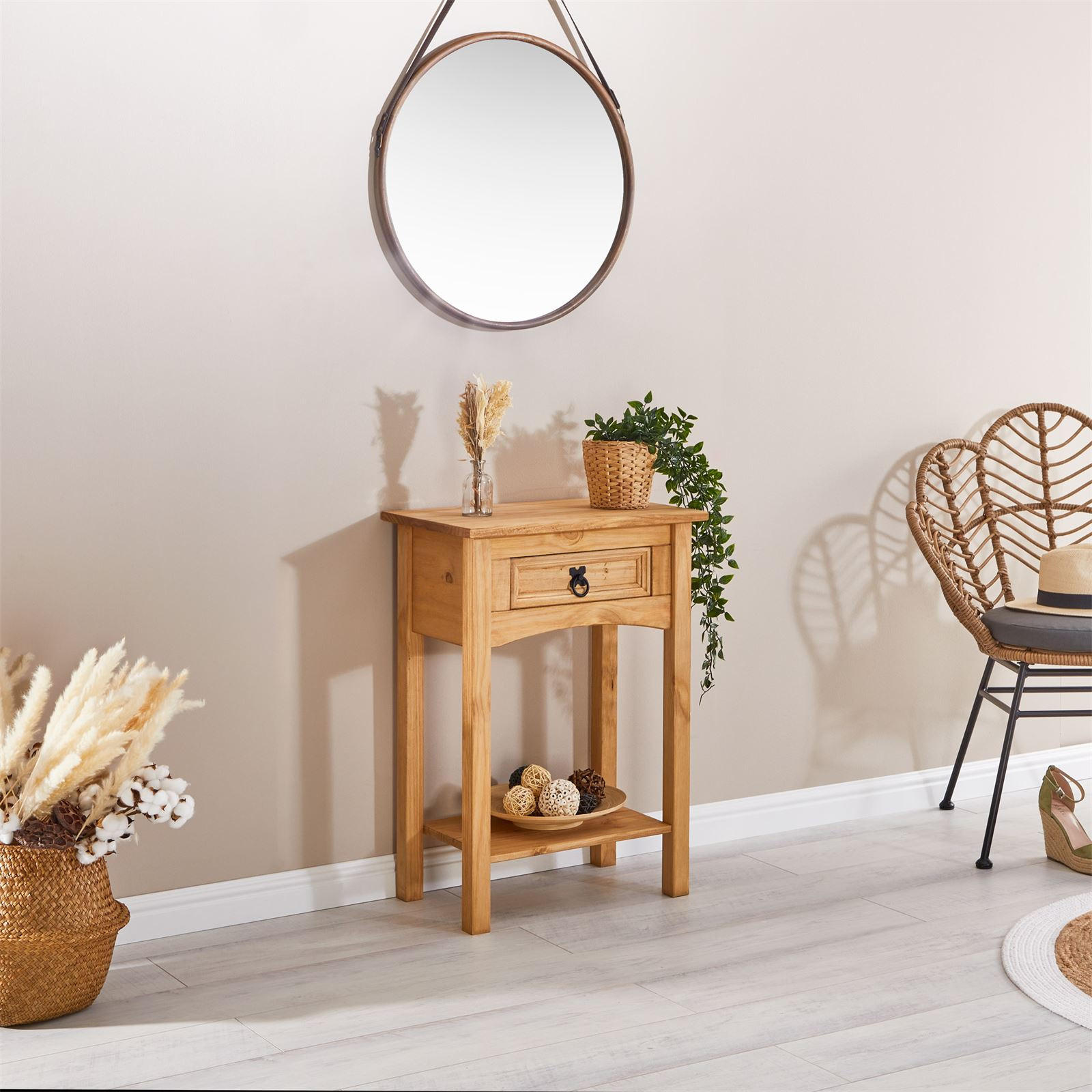 KONSOLENTISCH SALSA - Braun, Holz (35/53/73cm) - CARO-Möbel