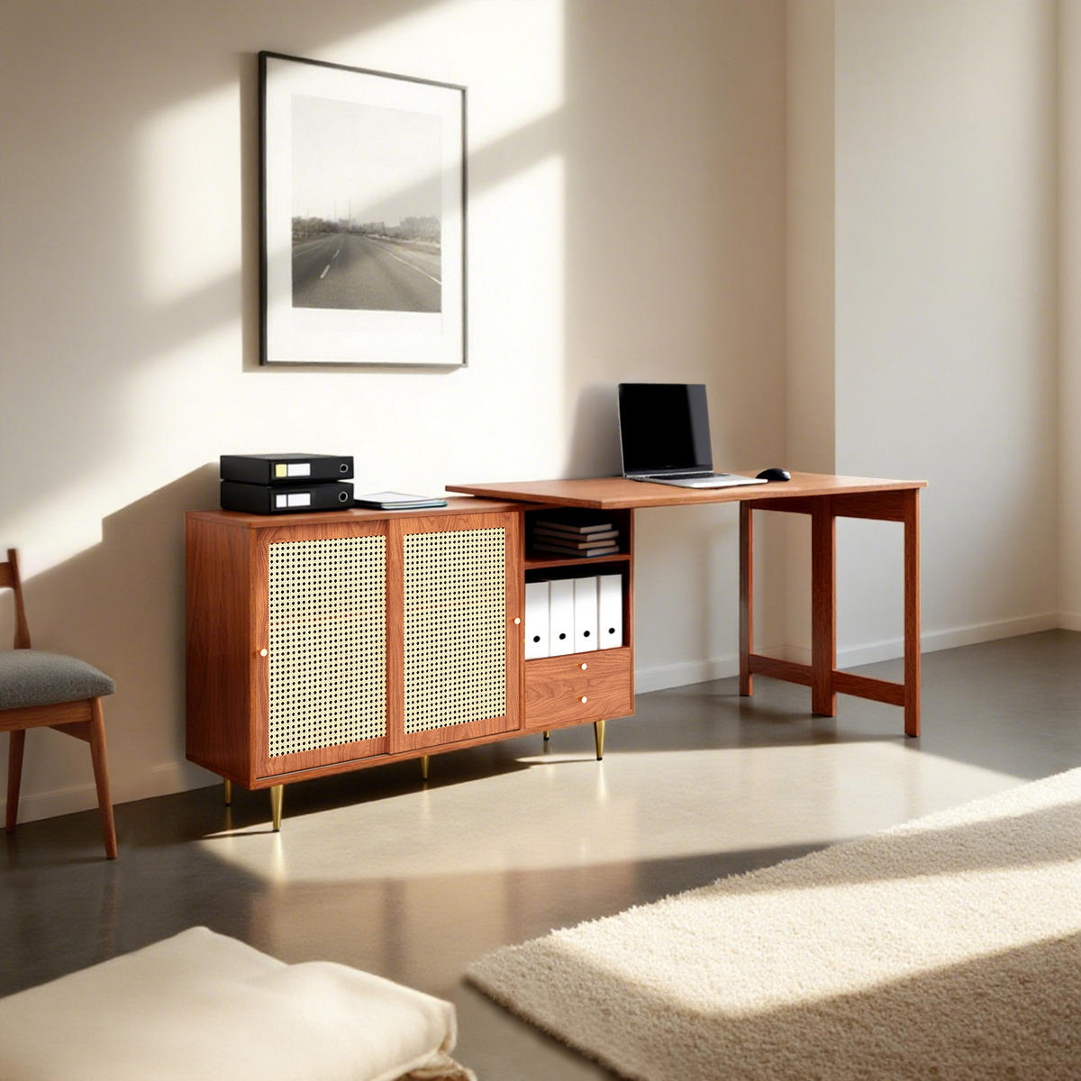 BÜRO-AUFBEWAHRUNGSSCHRANK Braun 187/40/76 cm - Braun, Holzwerkstoff (40/76/187cm) - Urban Meuble