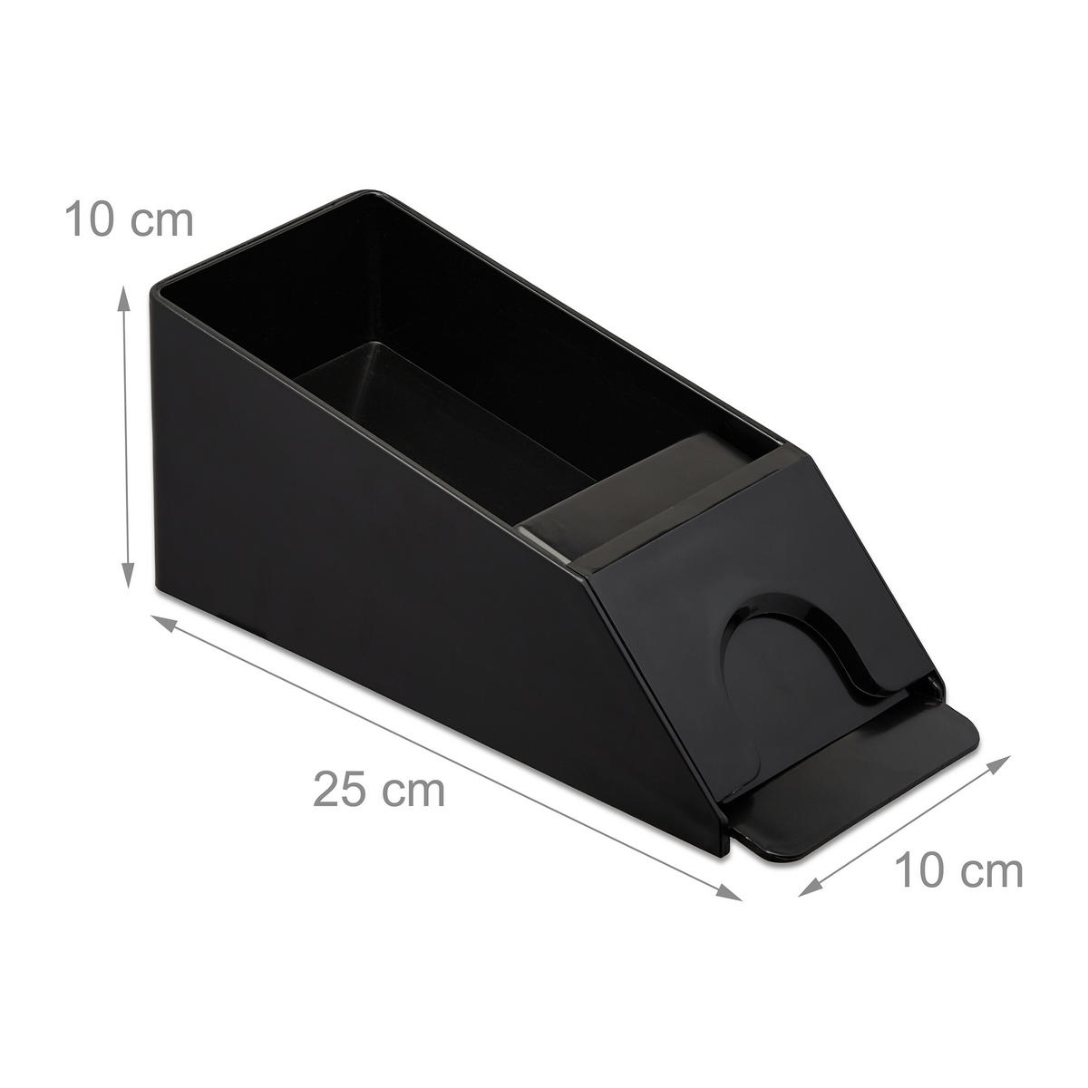 KARTENSCHLITTEN - Schwarz, Kunststoff/Metall (10/25cm) - Relaxdays