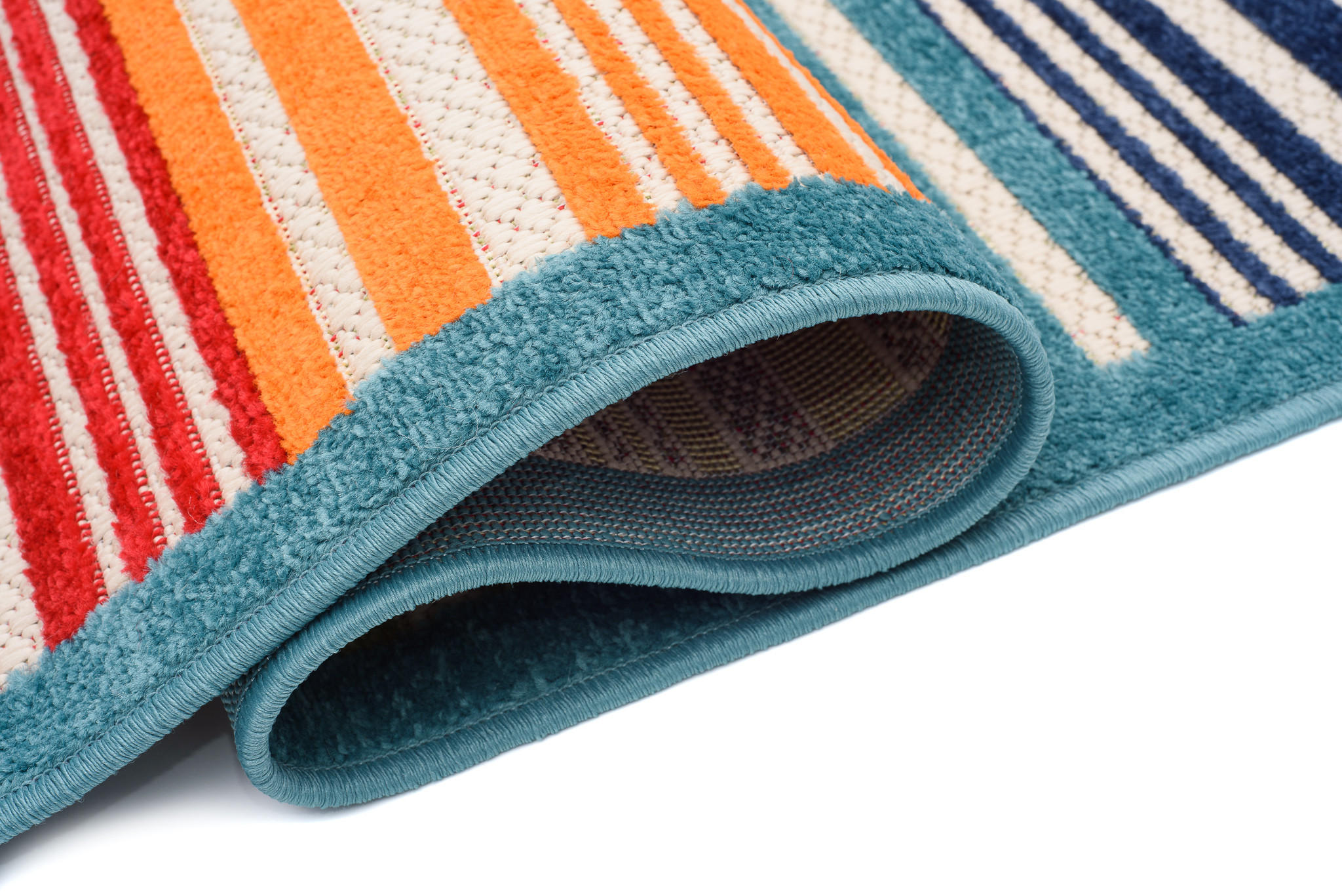 TEPPICH Bunte In-Outdoor Geometrisch, Streifen - Kurzflor Rechteckig, Stilvoll, Modern - 160x230 cm - Multicolor, Textil (160/230cm) - Mazovia