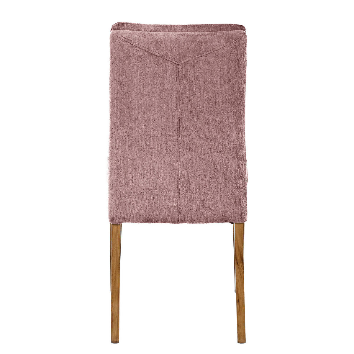 POLSTERSTUHL - 2er-Set - Chenille / Eiche massiv - Violett, Eichenholz/Holzwerkstoff (47/95/64cm) - home24