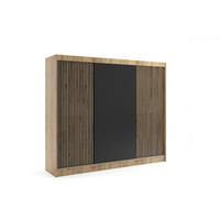 KLEIDERSCHRANK VILAN mit Lamel - 250 cm - Eichefarben|Eiche Wotan - Eichefarben/Eiche Wotan, Holzwerkstoff (250/215/61cm) - ALTDECOR