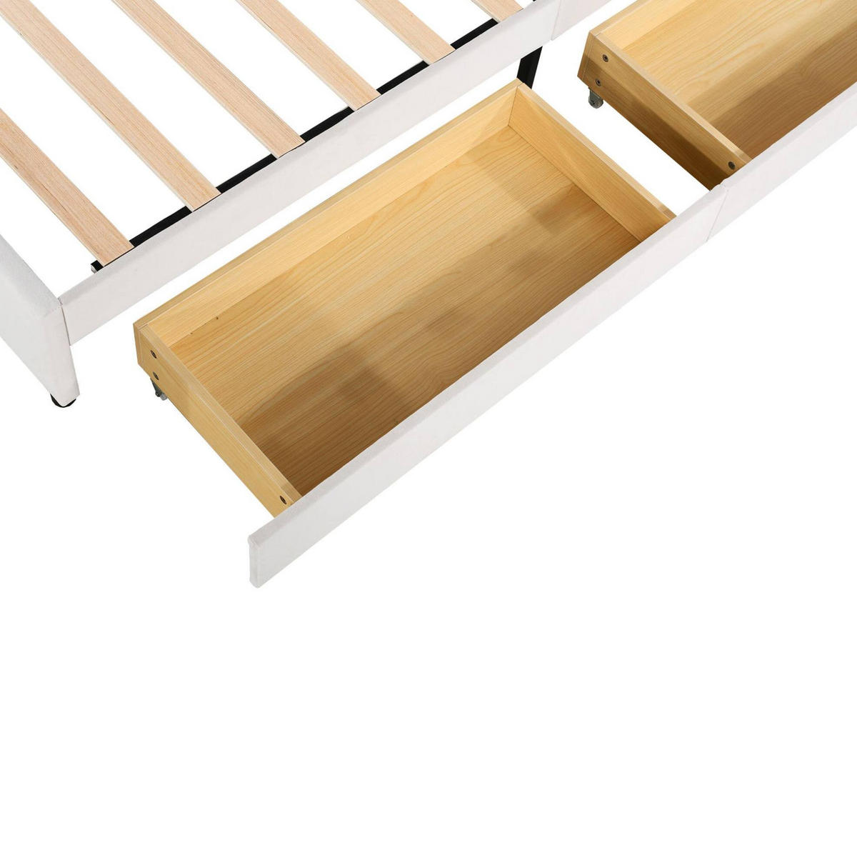 POLSTERBETT mit 4 Schubladen 140x200 cm Samt Beige - Beige, Holz (140/200cm) - Meubliv