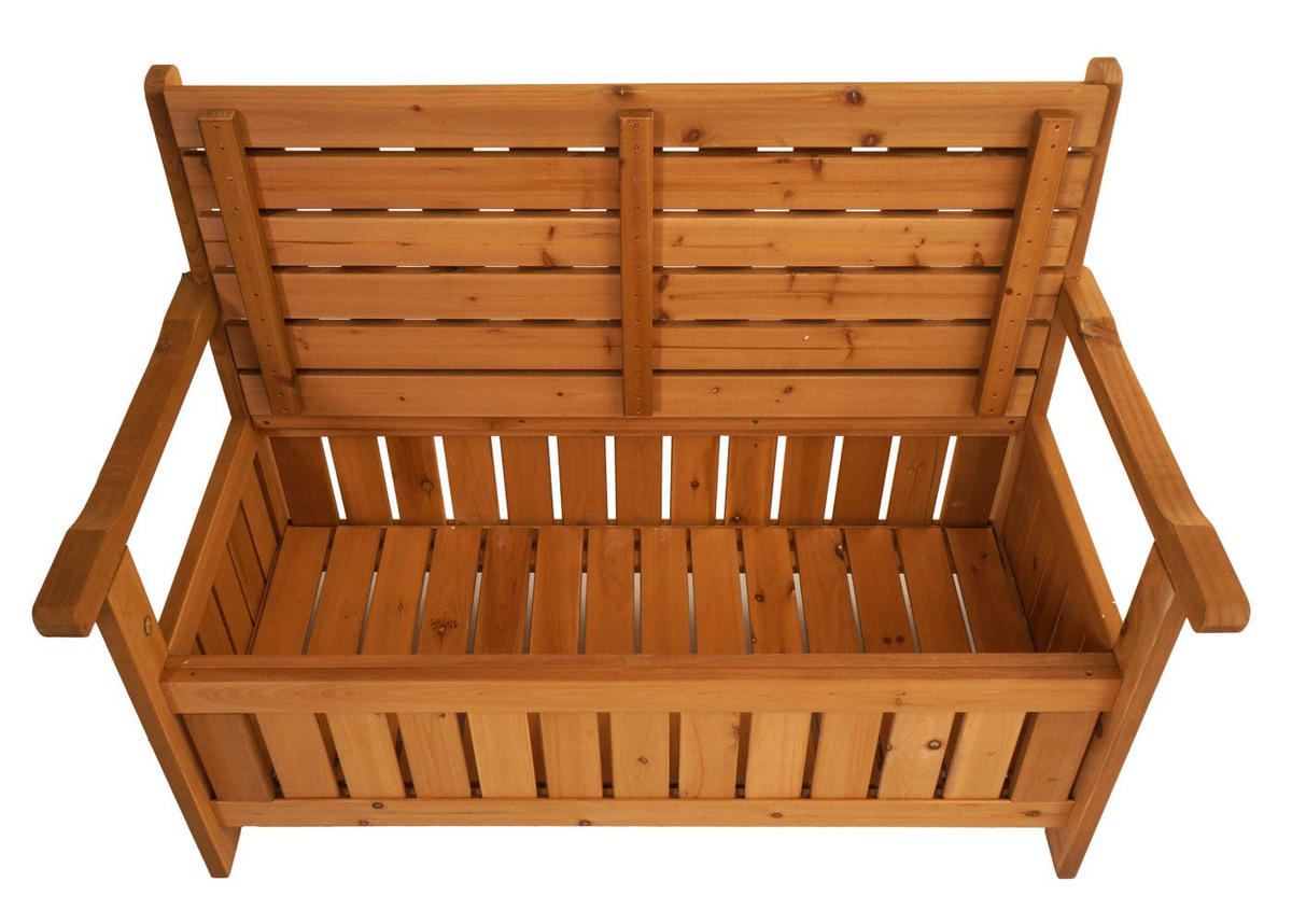 GARTENBANK mit Stauraum 85x114x58cm Braun - Braun, Holz (114/85/58cm) - PROREGAL
