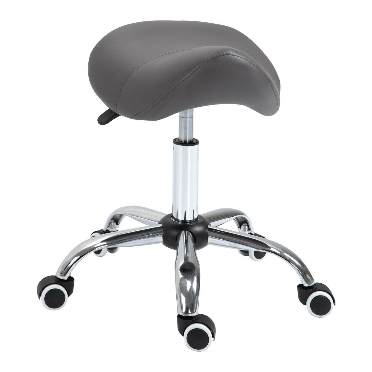 BÜROHOCKER DE-18000 höhenverstellbar 49-61 cm, gepolstert Grau - Grau, Metall (53/31/52cm) - ComfortXL
