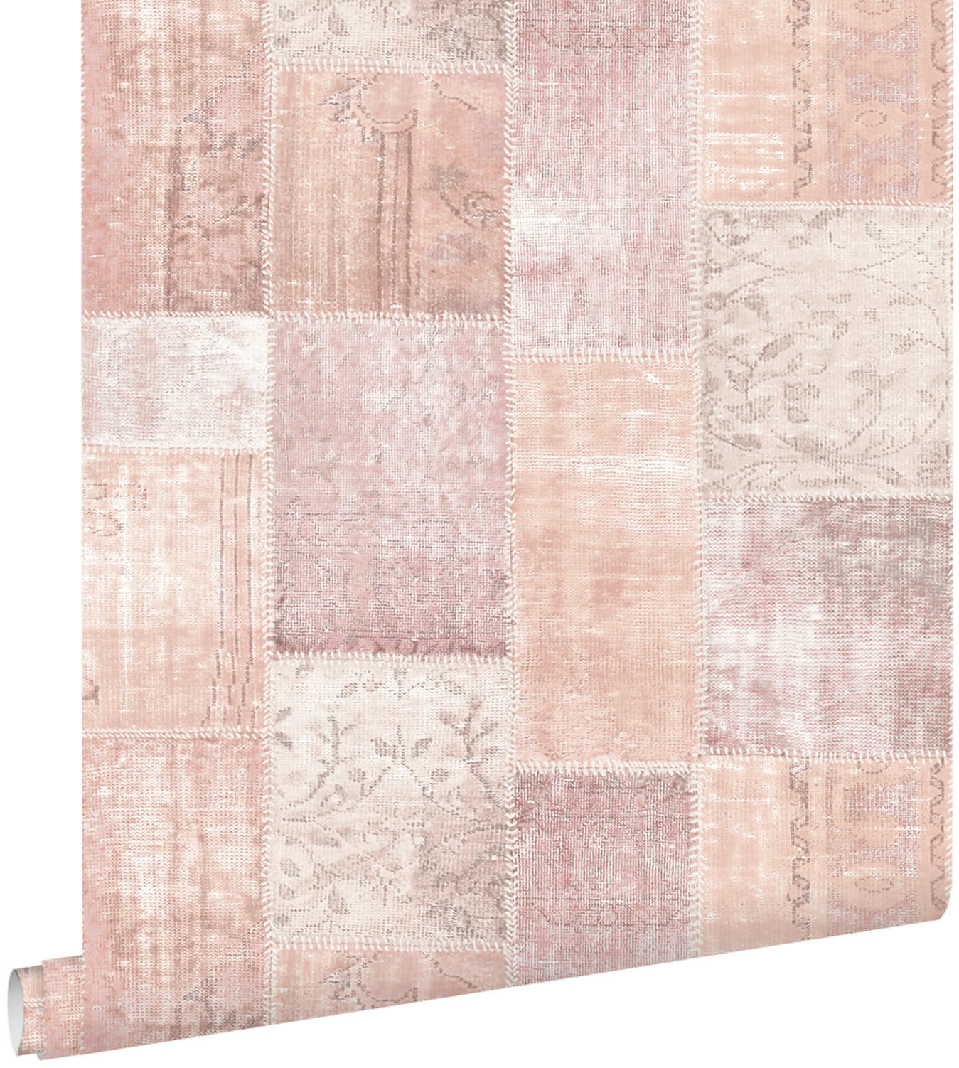 TAPETE orientalisches-Marrakech Kelim-Patchwork 53 cm x 10.05 m - Terracotta, Papier (53/1000cm) - ESTAhome