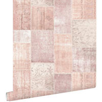 TAPETE orientalisches-Marrakech Kelim-Patchwork 53 cm x 10.05 m - Terracotta, Papier (53/1000cm) - ESTAhome