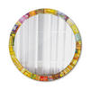 SPIEGEL Ø100 cm Rund mit Aufdruck - Gelb/Multicolor, Glas (100/100/0.4cm) - TULUP