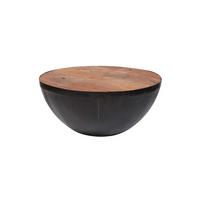 COUCHTISCH ELLA Braun Holz - Schwarz/Braun, Holz/Metall (90/90/40cm) - KAWOLA