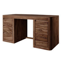 SCHREIBTISCH Sheesham 150x75x78 rot-braun gebeizt TORONTO #148 - Dunkelbraun, Holz (75/150/78cm) - Massivmoebel24