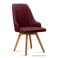 ESSZIMMERSTUHL (8er-Set) Domka 52x91x60 Eiche geölt/Marsala - Eichefarben/Brombeere, Kunststoff (60/91/52cm) - 58aufmkessel