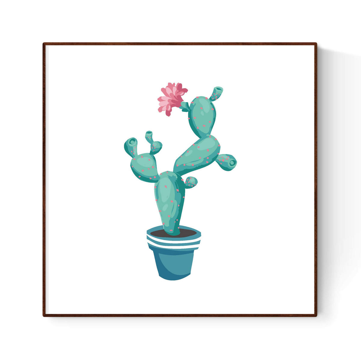 POSTER Set Mit 6 Kaktus Illustriert Blätter 30X30 Rahmenlos - Klar, Papier (29/3cm) - Nacnic