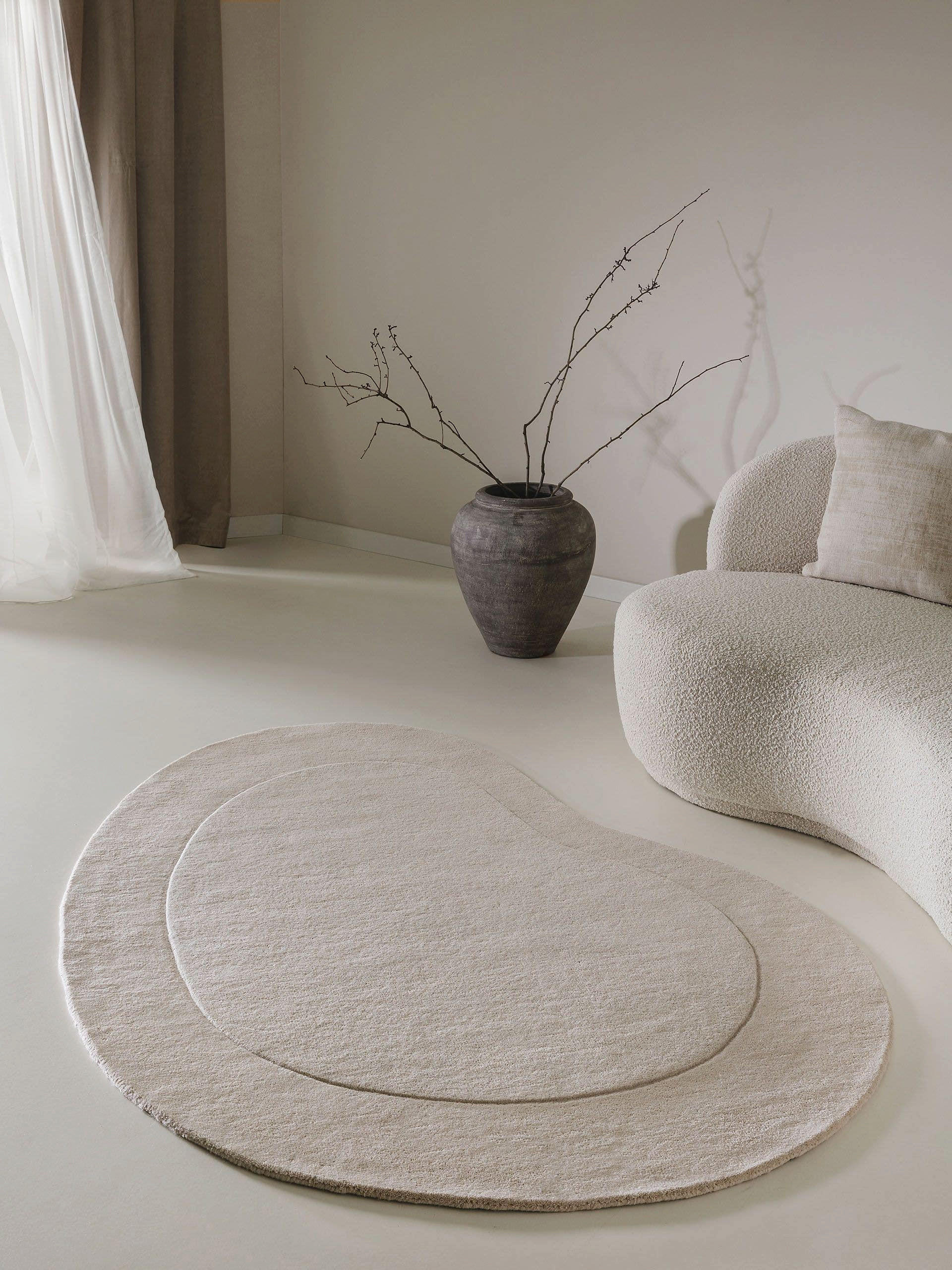 WOLLTEPPICH Shape Cream 140x200 cm - Creme, Textil (140/200cm) - benuta Pure