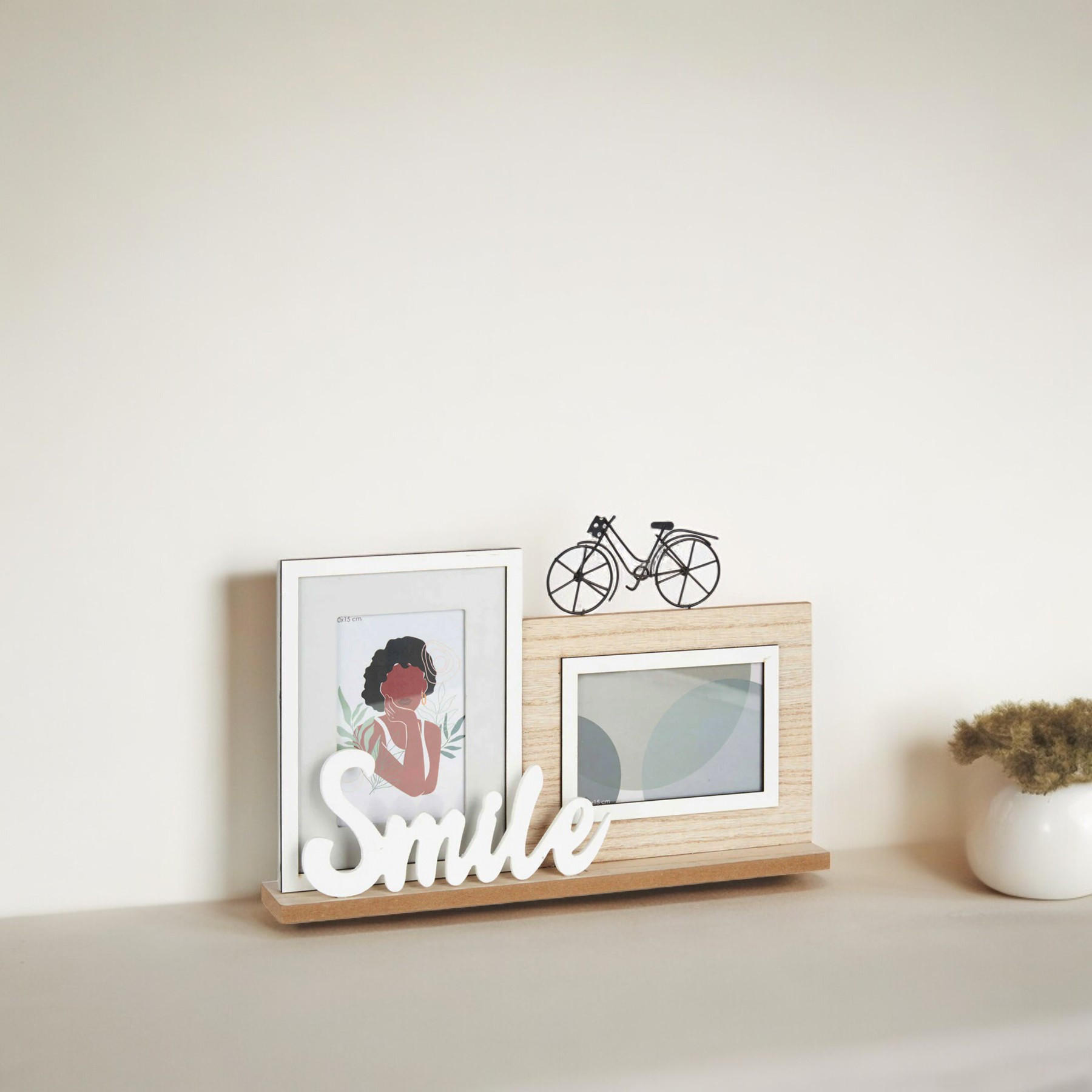 BILDERRAHMEN für 2 Fotos - Multicolor, Holzwerkstoff (40/27/40cm) - Giftdecor