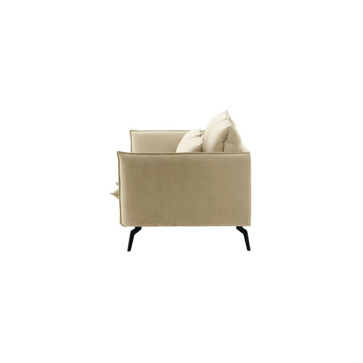 SOFA Layla 2,5-Sitzer-Velluto 2 - Creme, Holz/Textil (197/95/98cm)